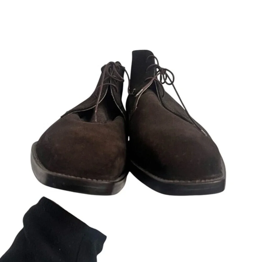 Norbert Bottier Dark Brown Suede Chukka Boots Classic‎ Dress Boots Size 44